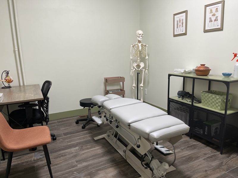Treatment room at The Healing Theory