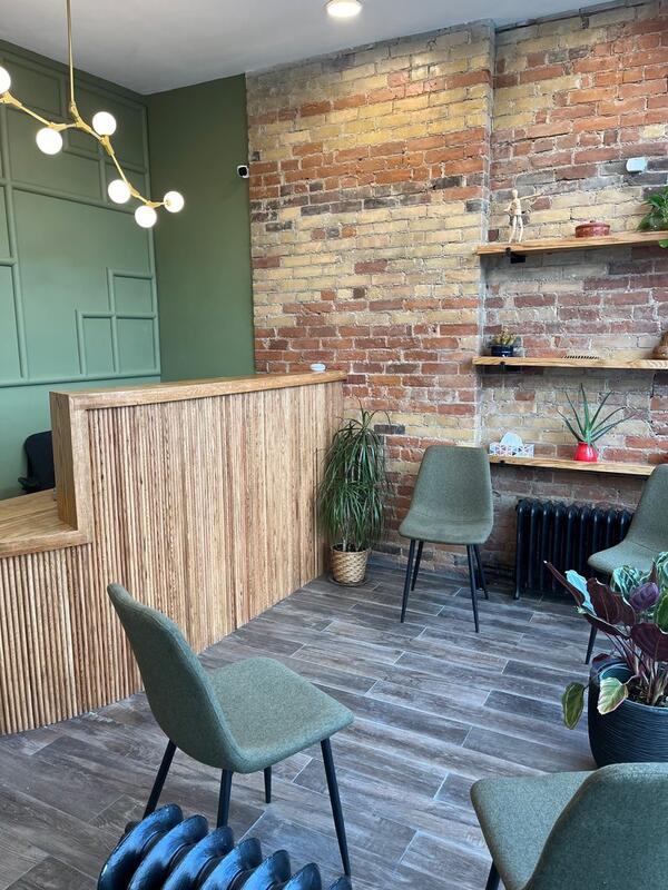 The Healing Theory clinic entrance and foyer