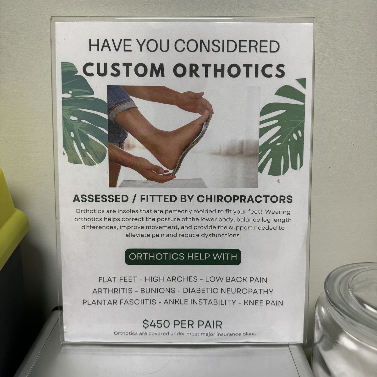 Custom orthotics information at The Healing Theory