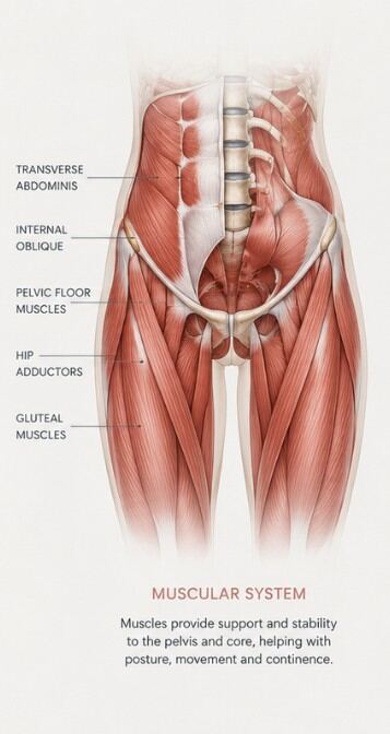 Pelvic floor muscle anatomy diagram