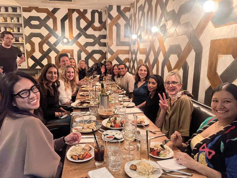 The Healing Theory team at their holiday dinner